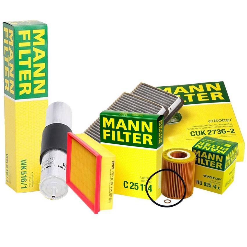 BMW Air / Cabin Air / Fuel / Engine Oil Filter Kit 64312207985 - MANN-FILTER 3739328KIT